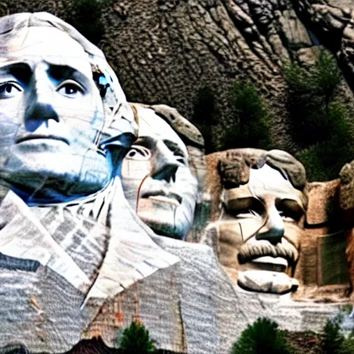 Image similar to mount rushmore with donald trump face,