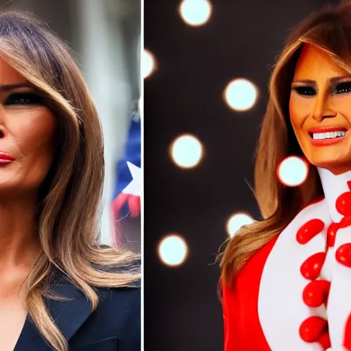 Prompt: melania trump as a clown