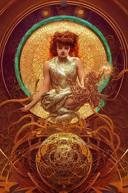 Prompt: an immaculate render of a complex metallic sphere spawning cables and bird wings, floating in a temple surrounded by wild tentacles made from mandalas and incense smoke, full body, perfect face, powerful, cinematic, beautifully lit, by artgerm, by alphonse mucha, by karol bak, 3 d, trending on artstation, octane render, 8 k