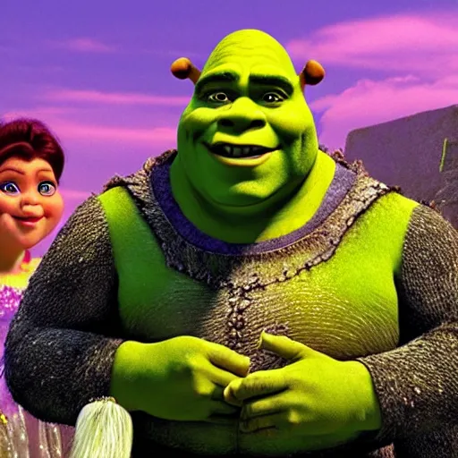 Prompt: shrek from 2 0 0 1 movie