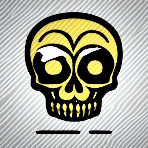 Image similar to skull shaped microphone vector logo for a death metal record label, golden ratio, HD 4K, Iconic