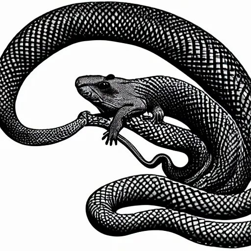 Image similar to a picture of a rat and snake morphed together