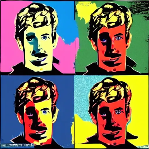 Prompt: paul atreides in the style of andy warhol