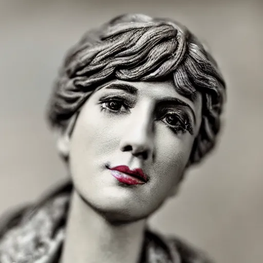 Prompt: diorama of famous actress, intricate detail, macro 50 mm