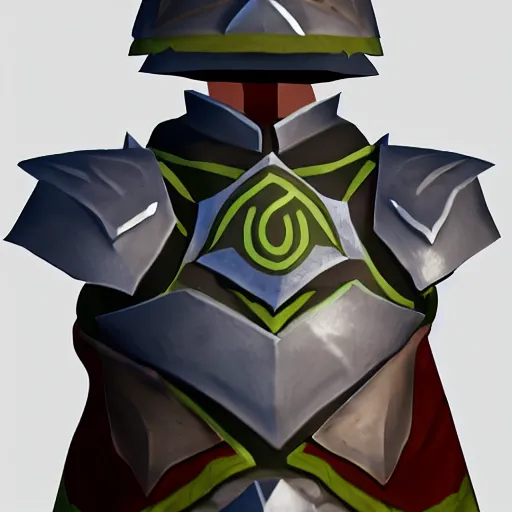 Image similar to Runescape Rune Armor, low poly artstation rendition