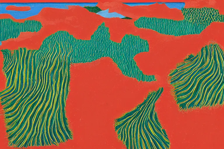 Prompt: a gross black ridden world, extinct species, epic land formations, detailed, wide shot, created by david hockney. - h 4 0 0