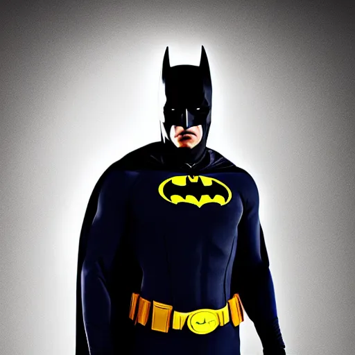 Image similar to Batman in a Nike tracksuit, studio photo