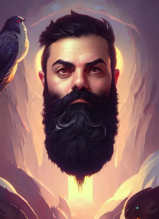 Image similar to Highly detailed portrait of Keemstar, unreal engine, fantasy art by Greg Rutkowski, Loish, Rhads, ferdinand knab, Makoto Shinkai and Lois van baarle, ilya kuvshinov, rossdraws, Tom Bagshaw, alphonse mucha, global illumination, radiant light, detailed and intricate environment