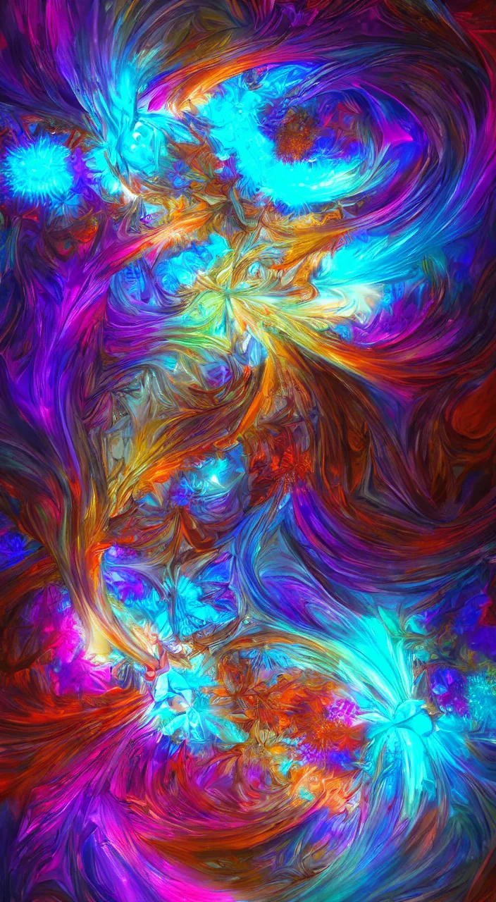 Image similar to light fractal caustics. vivid. artgerm. digital art. trending on artstation. 8k resolution.