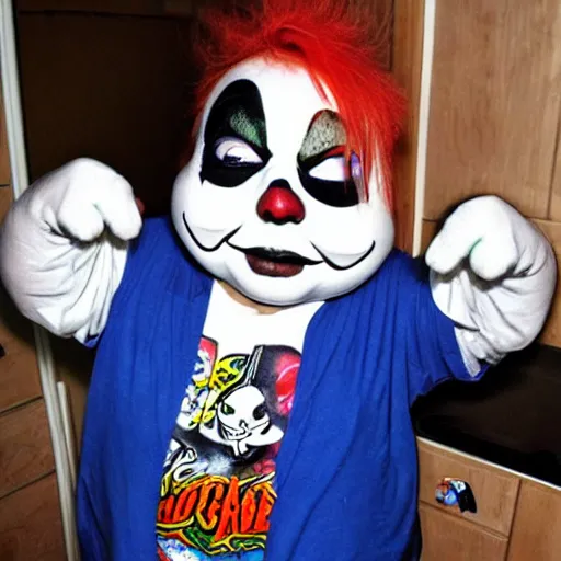 Image similar to juggalo Pillsbury doughboy