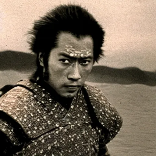 Image similar to a film still of Robert Dwayne junior as samurai