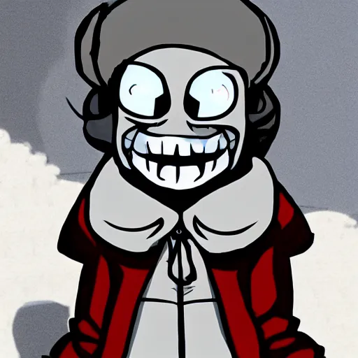 Prompt: the newly - found undertale character spromple sploop, third brother of sans undertale