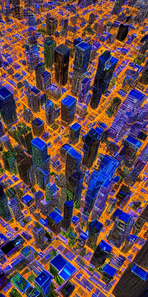 Prompt: hyper realistic photo of calgary downtown city view, 8 k, hyper realistic, fractal art, art station, coherent design, symmetrical, vivid colour, complementary colour, golden ratio, detailed, sharp lines, intricate, rainbow shift, in unreal 3 d engine, ray tracing, octane render