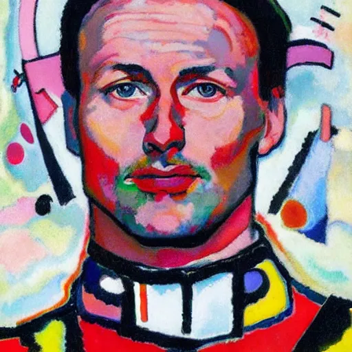 Image similar to christian horner portrait, style by kandinsky, portrait