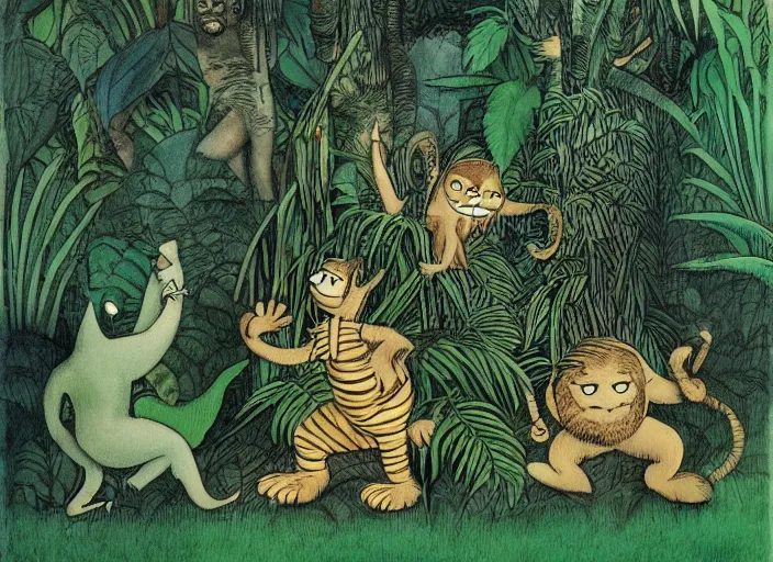 Image similar to jungle by maurice sendak