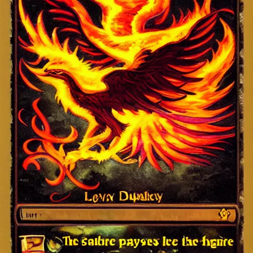 Prompt: The phoenix of fire