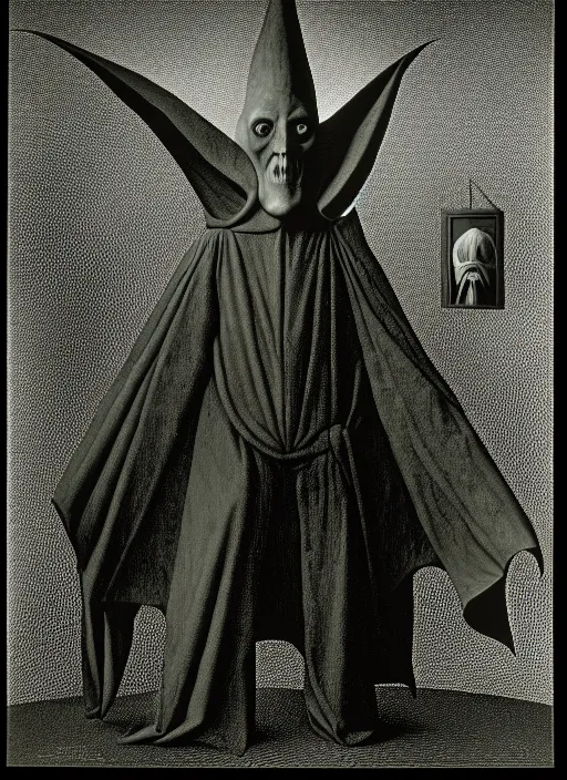 Image similar to photograph of mephistopheles by hieronymus bosch, misha gordin, gustave dore, kodak ektachrome