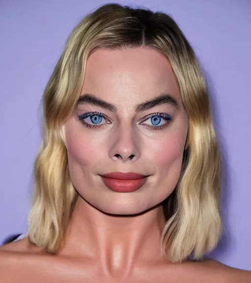 Image similar to margot robbie made of zits, pimples and furuncles, realism amazing detail, sharp