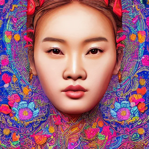 Prompt: the portrait of an incredibly cute and sophisticated vietnamese woman partially made of onions of all colors, an ultrafine detailed illustration by james jean, final fantasy, intricate linework, bright colors, behance contest winner, vanitas, angular, altermodern, unreal engine 5 highly rendered, global illumination, radiant light, detailed and intricate environment