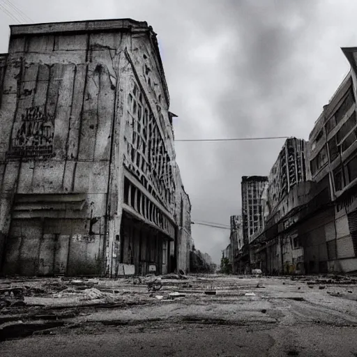 Image similar to a huge abandon city that is very creepy looking