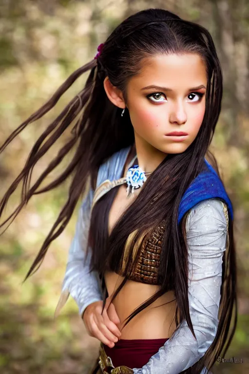Prompt: photo, katara from avatar as fashion model, detailed perfect face, exquisite details, mid view, by ed binkley lilia alvarado