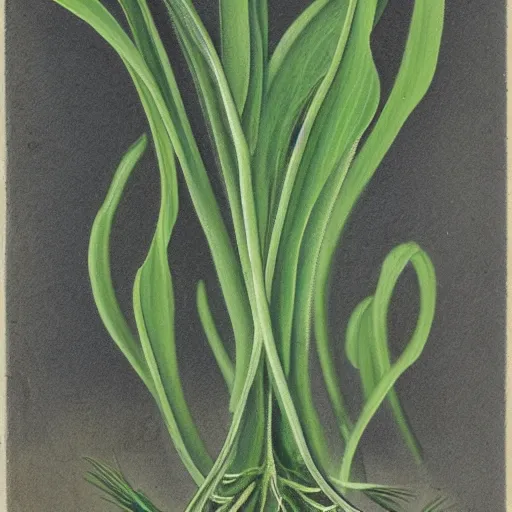 Image similar to wild garlic, 1 9 th century nature illustration