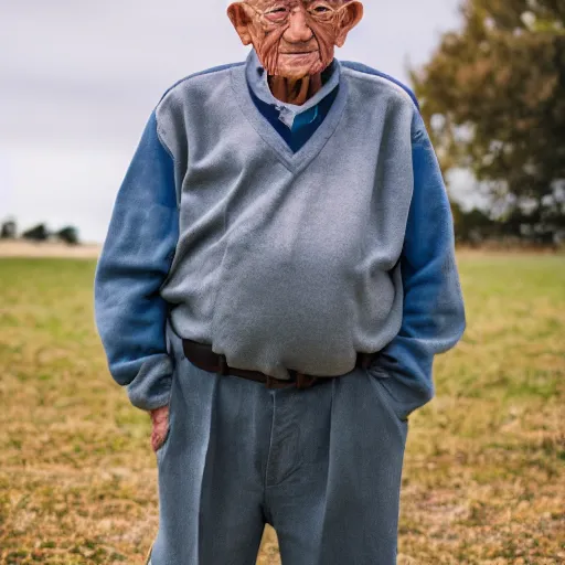 Prompt: portrait of an elderly man with a king mullet, canon eos r 3, f / 1. 4, iso 2 0 0, 1 / 1 6 0 s, 8 k, raw, unedited, symmetrical balance, wide angle