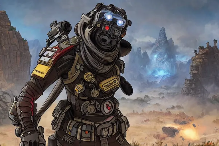 Prompt: pathfinder from apex legends