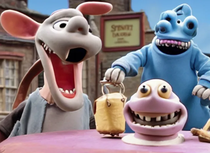 Prompt: Stitch in wallace and gromit