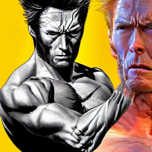 Clint Eastwood as Wolverine, X-men angry face, hyper | Stable Diffusion