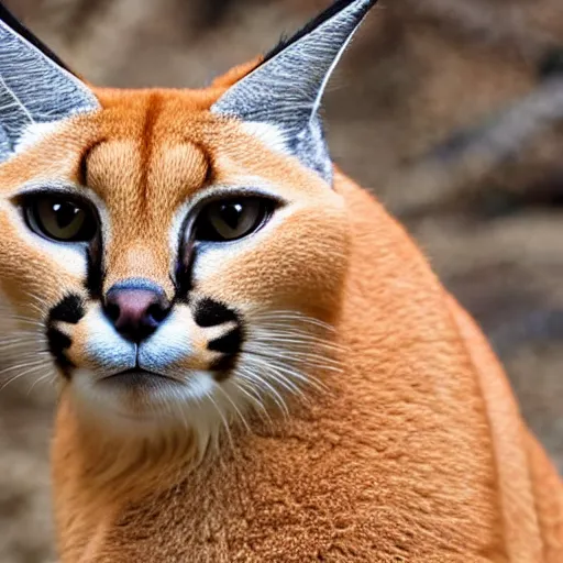 Image similar to high quality closeup shot of a caracal