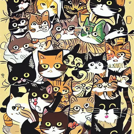 Image similar to Cat Kawaii Anime mcbess