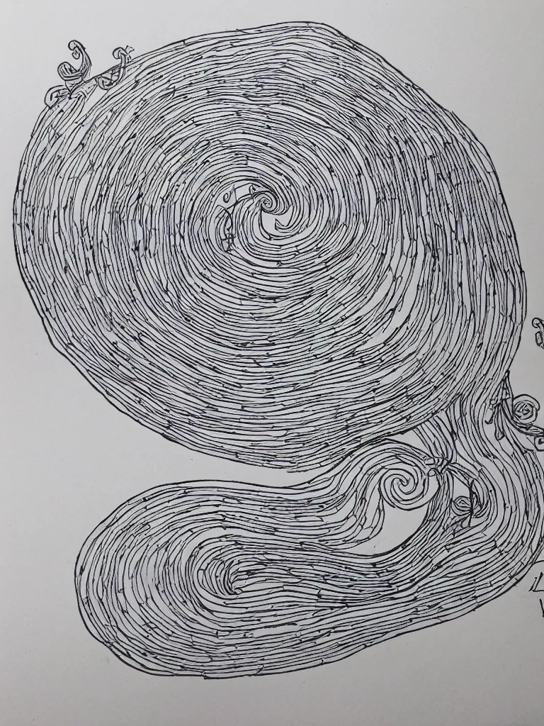 Image similar to single line drawing, acorn turns into a tree in shape of treble clef, two half drawing one with bursts of color, trending on art station, continuous line drawing, copic marker