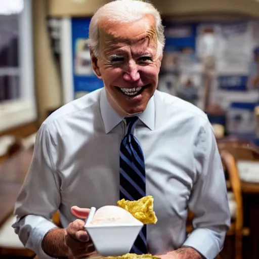 Image similar to Joe Biden eating ice cream