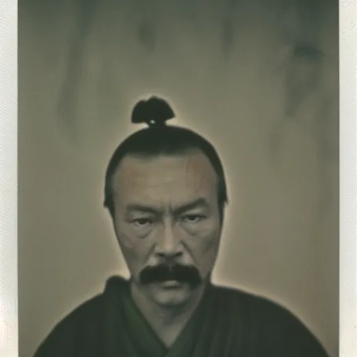 Image similar to polaroid of a samurai by Tarkovsky