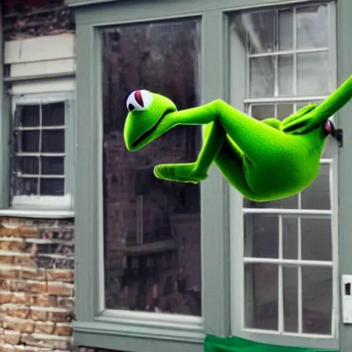 Prompt: Kermit the frog discovers anti gravity capabilities