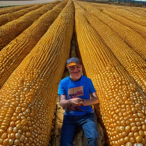 Prompt: corn king, 8k