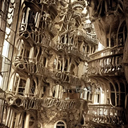 Image similar to A beautiful building Los artificios y el candor del hombre no tienen fin. Sabemos que hubo un día en que el pueblo de Dios buscaba el Nombre en las vigilias de la judería. by Antonio Gaudí intuitive