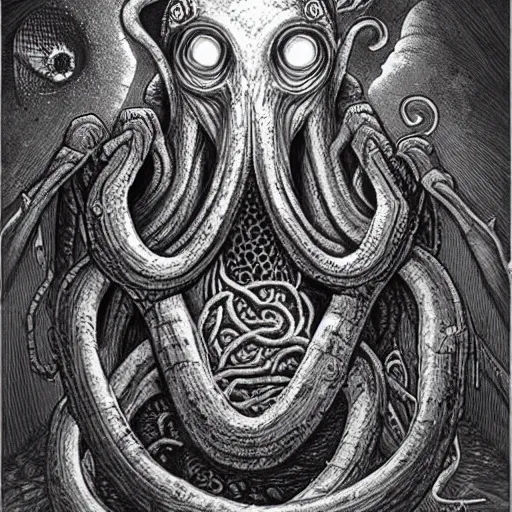 Image similar to the realm of the old ones, lovecraft, dimensional,