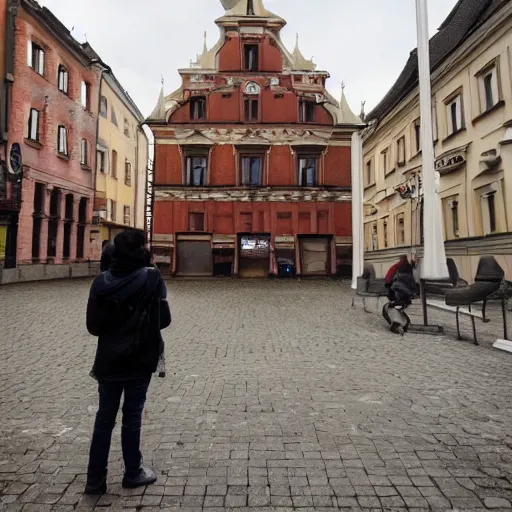 Prompt: in legnica without people film still