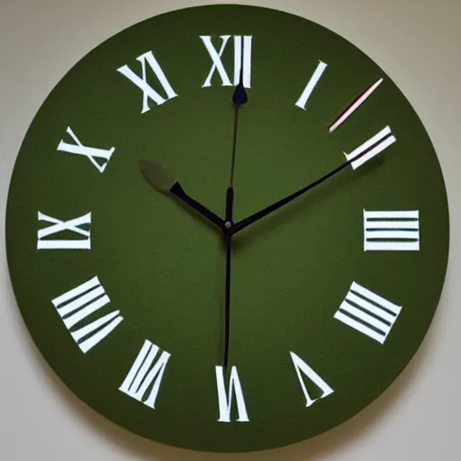 Image similar to a green clock