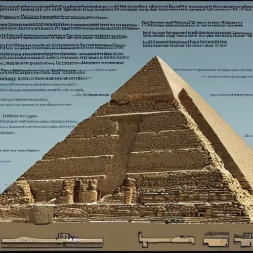 Image similar to drawing depicting how the ancient Egyptian pyramid was built