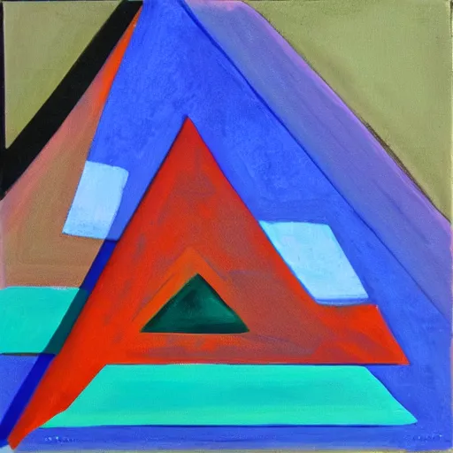 Prompt: triangle sunset futurist