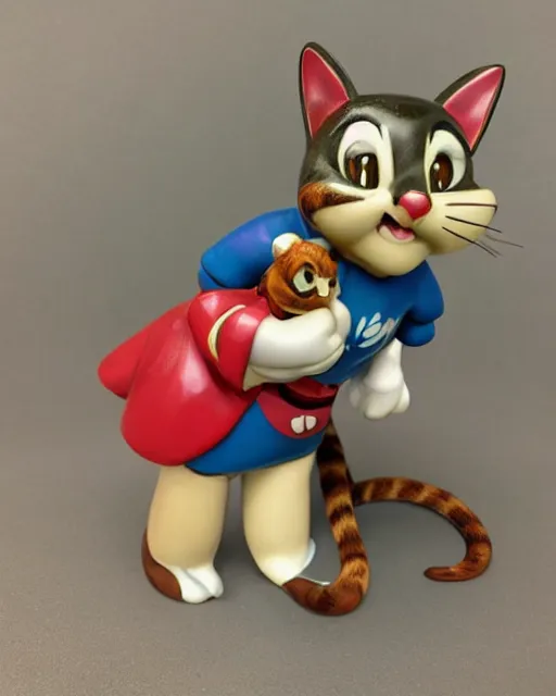 Image similar to disney, discontinued character WAKO CAT , 1940, figurine, detailed product photo