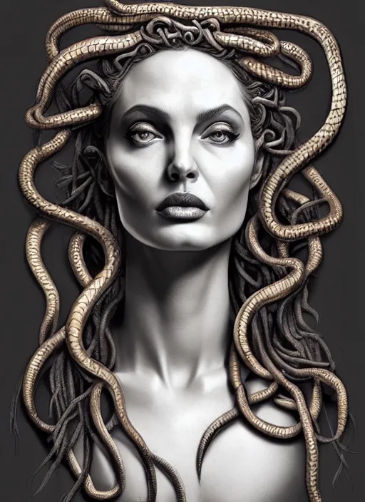 Beautiful Bust Of Medusa From Greek Mythology Gorgon Stable