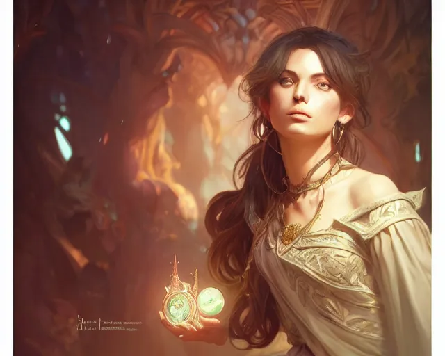 Image similar to photography of maria pascual alberich, deep focus, d & d, fantasy, intricate, elegant, highly detailed, digital painting, artstation, concept art, matte, sharp focus, illustration, hearthstone, art by artgerm and greg rutkowski and alphonse mucha