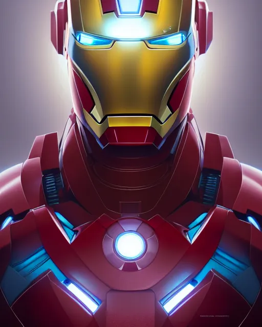 Image similar to symmetry!! portrait of ironman acting as a transformers robot, intricate, elegant, highly detailed, digital painting, artstation, concept art, smooth, sharp focus, illustration, art by artgerm and greg rutkowski and alphonse mucha, 8 k