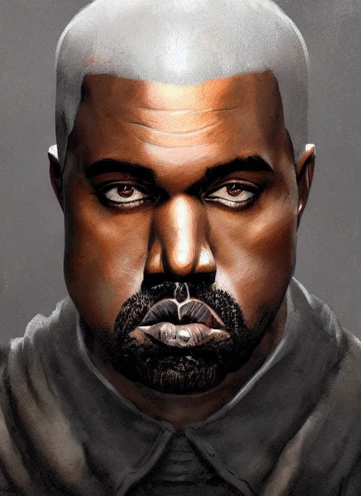 Prompt: Portrait of Kanye West, marvel comics, dark, intricate, highly detailed, smooth, artstation, digital illustration by Ruan Jia and Mandy Jurgens and Artgerm and Wayne Barlowe and Greg Rutkowski and Frank Frazetta