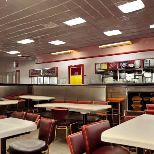 Image similar to wafflehouse interior