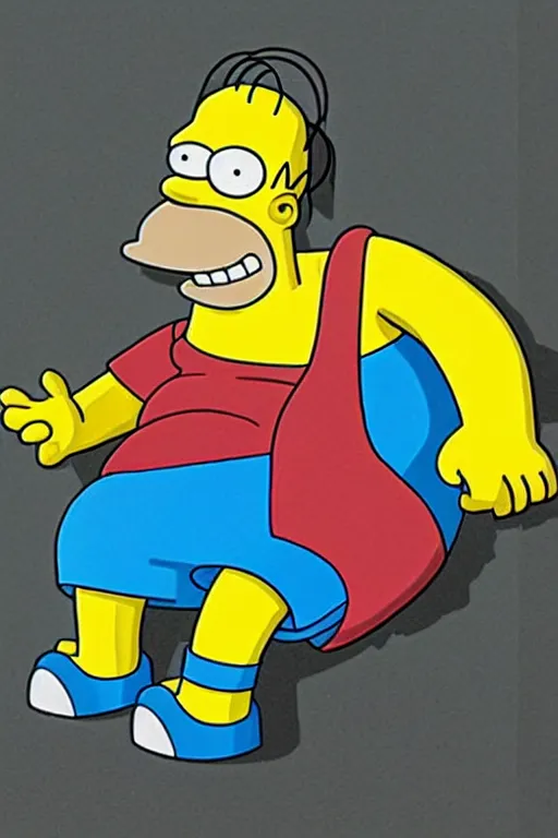 Image similar to homer simpson in real life